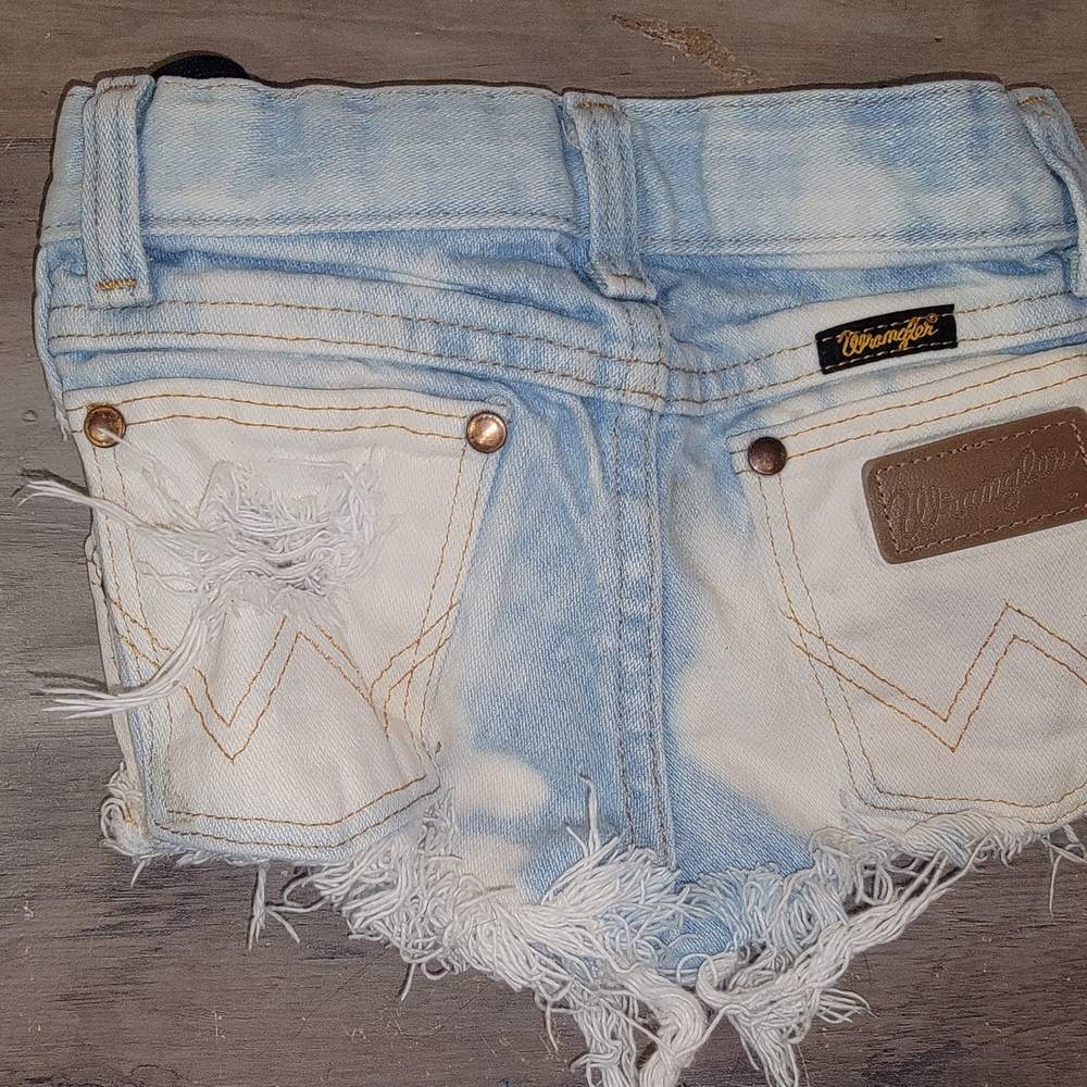 Wrangler Women's Light Blue Distressed Jean Shorts